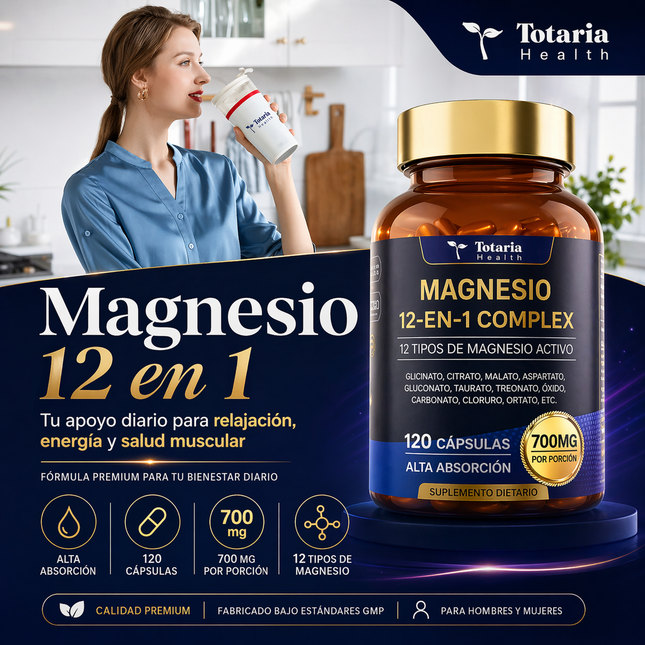 MAGNESIUM 12 en 1 TOTARIA HEALTH