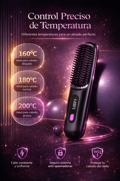*Cepillo Alisador Kit + Pinzas y Peine*