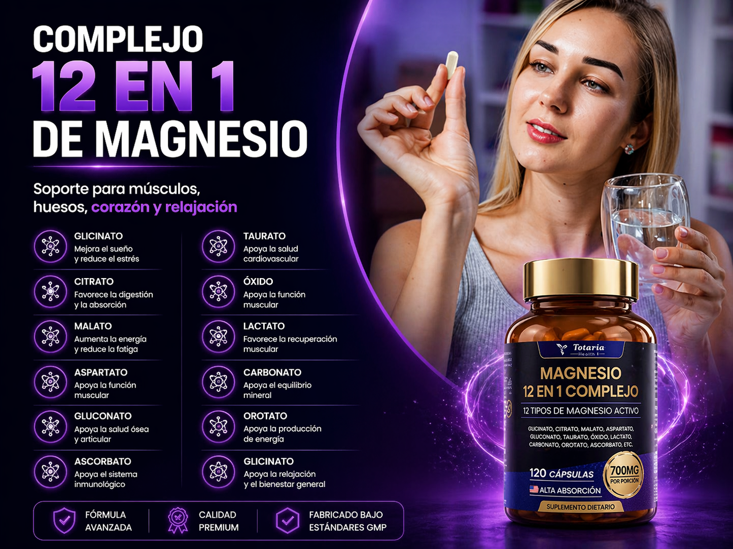 MAGNESIUM 12 en 1 TOTARIA HEALTH