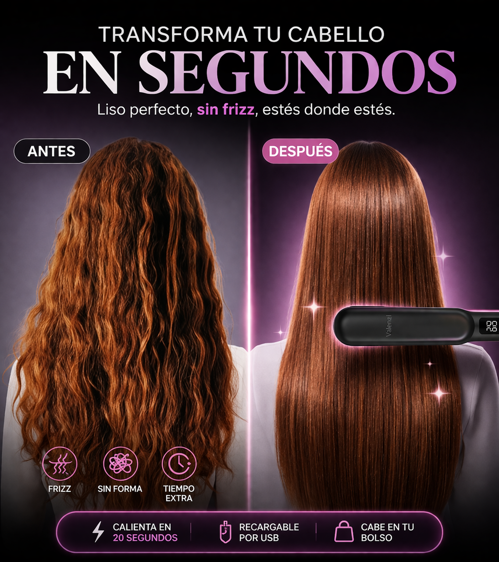 *Cepillo Alisador Kit + Pinzas y Peine*